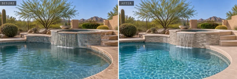 Illustrative transformation concept: A pool interior, reimagined
